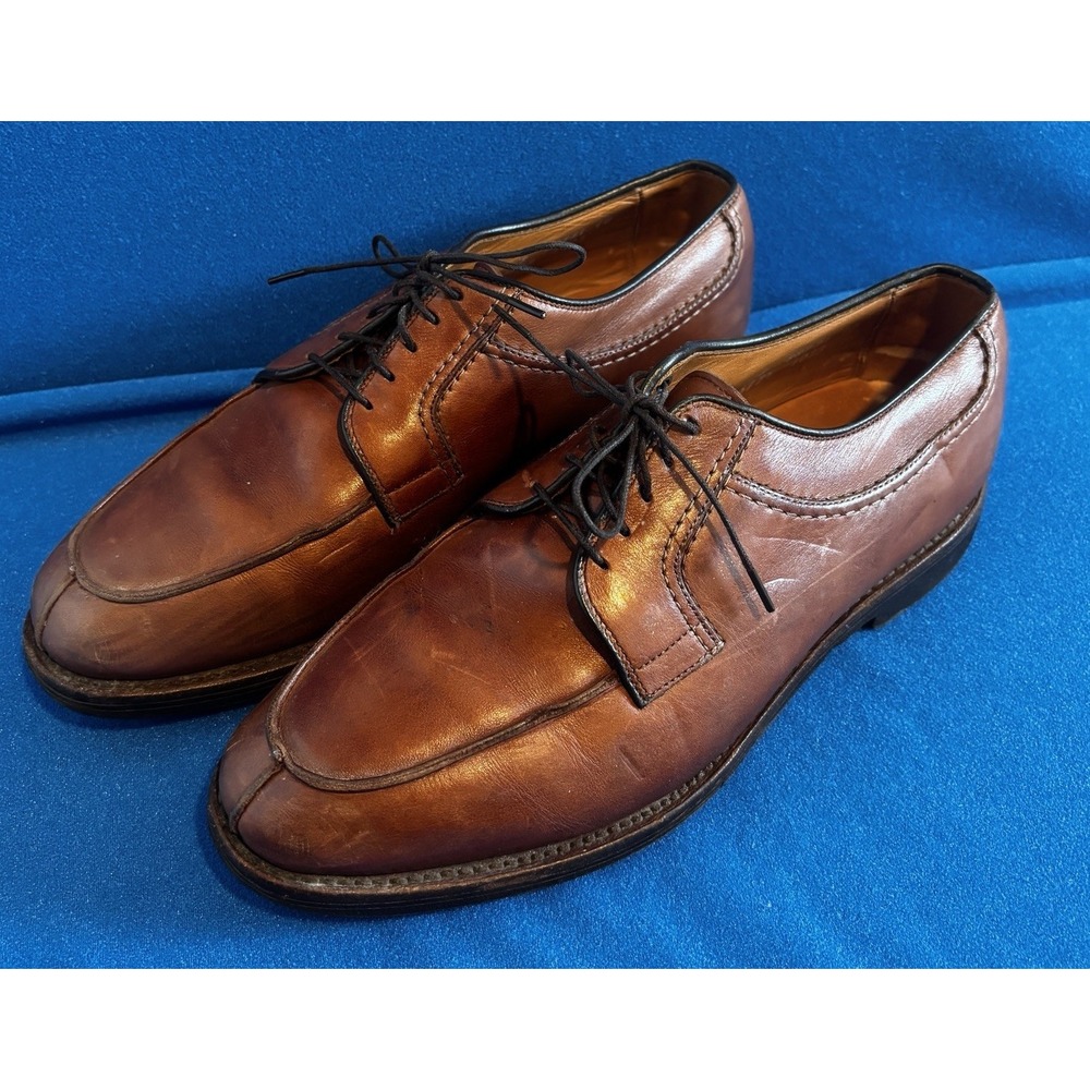 Allen Edmonds Stockbridge Mens Brown Leather Split Toe Oxford Shoes Size 8